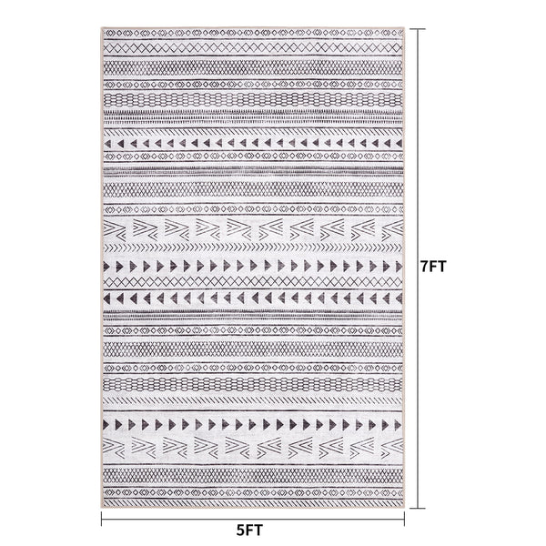 Sweetcrispy Luxury Weave Washable Area Rug for Bedroom Living Room