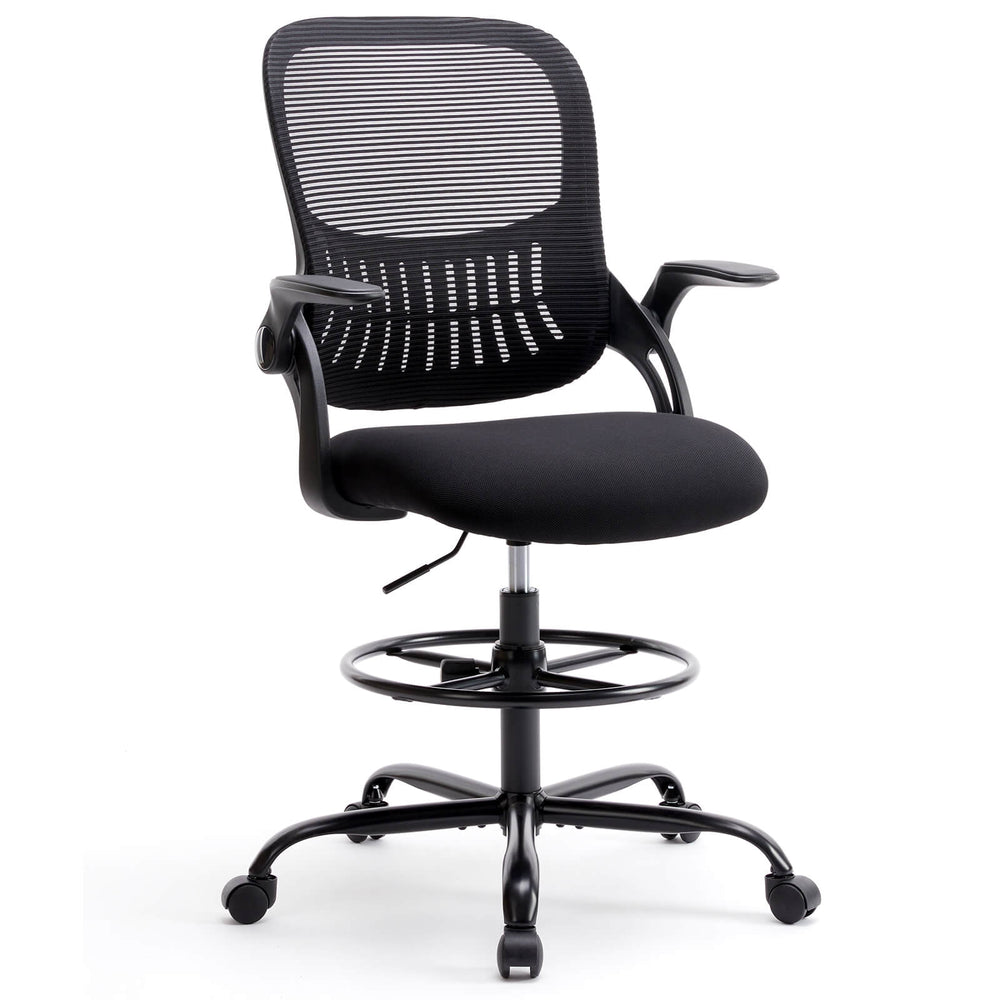Sweetcrispy Office Chair with Reversible Armrest Lumbar Support