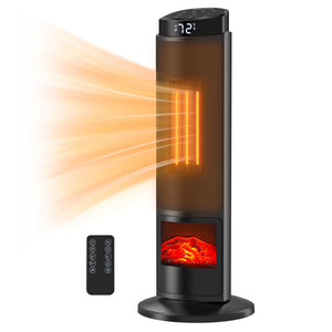 Sweetcrispy HaloFlame Electric Fireplace Tower Heater