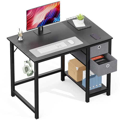 Sweetcrispy Computer Desk with Drawers for Bedroom Playroom