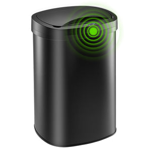 Sweetcrispy 50L Automatic Trash Can, Stainless Steel with 7" Smart Sensor Lid