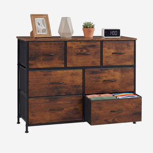 Sweetcrispy Dresser Wooden Top with Storage for Living Room Bedroom