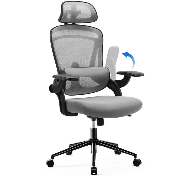 Sweetcrispy Office Chair 120° Tilt with Flip-Up Armrests for Offices