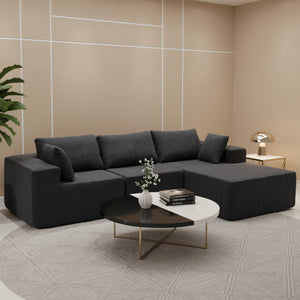 Sweetcrispy 108" Modern Modular Couch Sectional Sofa for Living Room