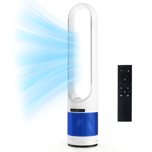 Sweetcrispy Tower Fan with 8 Speeds, 80° Oscillating Bladeless Fans with Remote Control