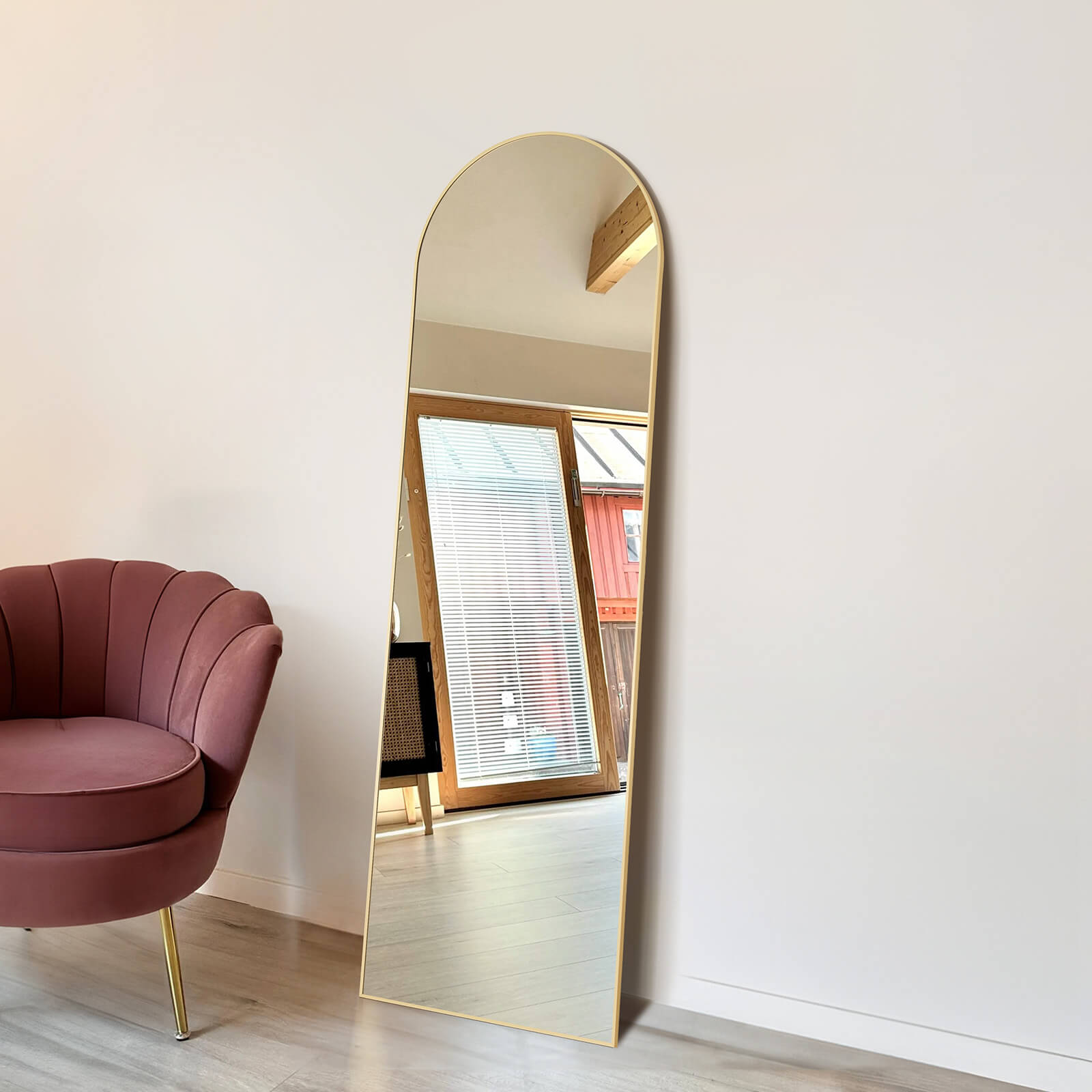 Sweetcrispy Floor Mirror with Slim Metal Frame for Bedroom – sweetcrispy