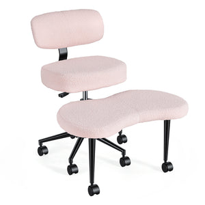 Sweetcrispy Ergonomic Cross-Legged Swivel Chair for Relaxation & Meditation