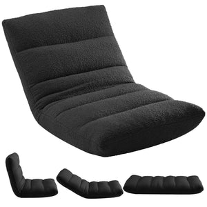 Sweetcrispy Folding Floor Chair with 14 Adjustable Positions, Memory Foam Floor Lounger, 300 lbs Capacity for Gaming, Reading and Meditation