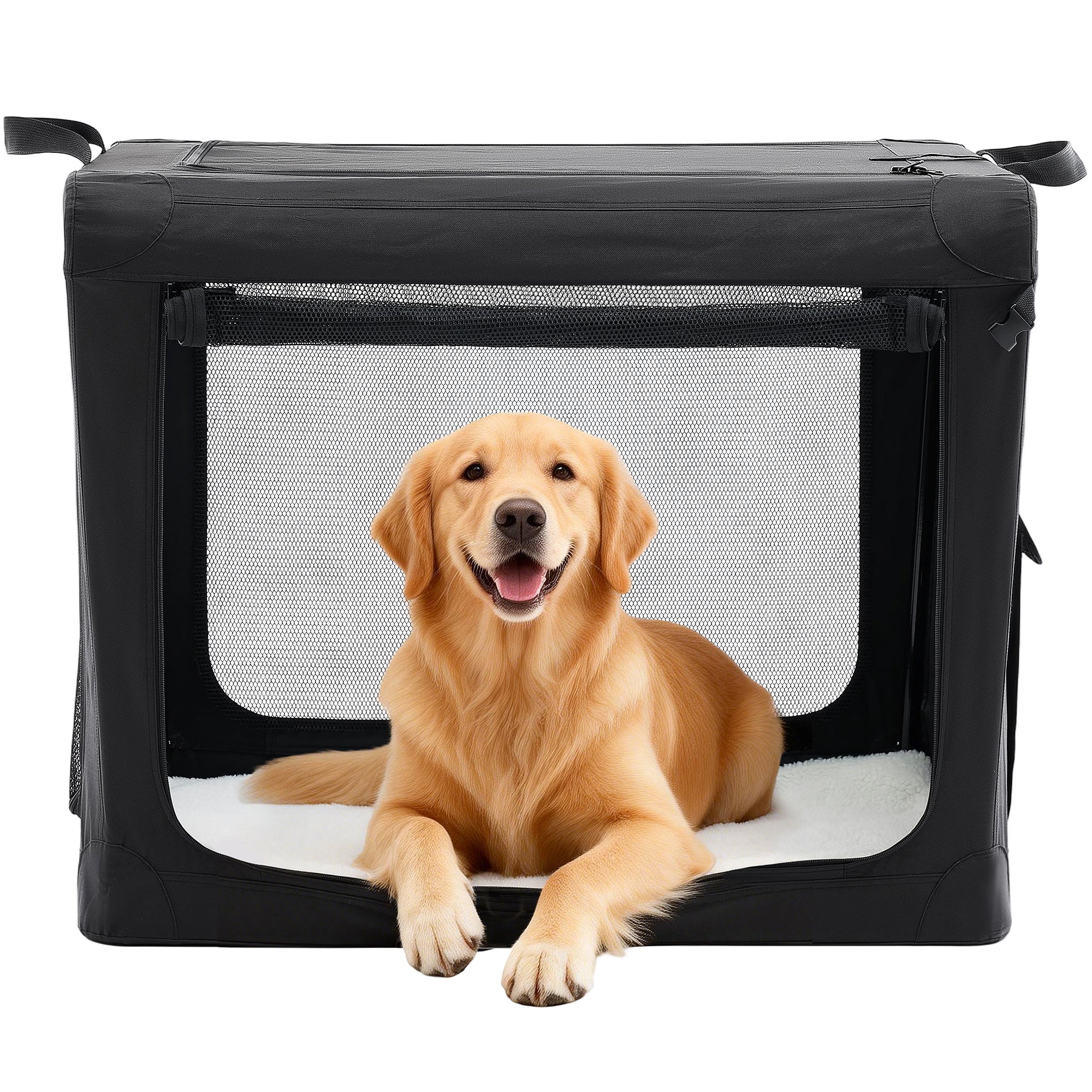 Sweetcrispy Portable Foldable Dog Crate, Soft-Sided Pet Carrier with Mesh Panels – sweetcrispy