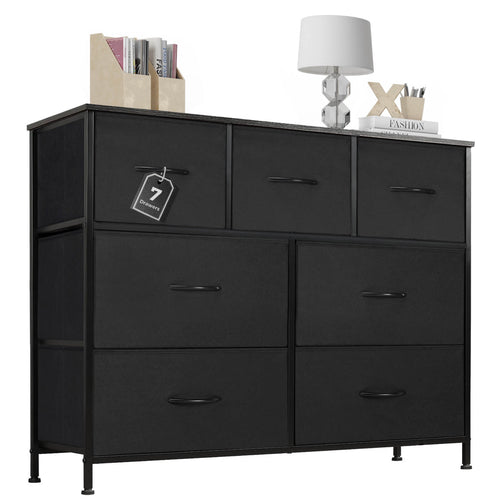 Sweetcrispy Dresser Wooden Top with Storage for Living Room Bedroom