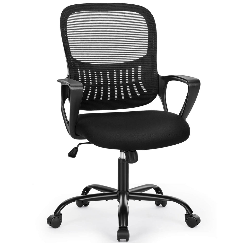 Sweetcrispy Office Chair with Lumbar Support and Armrests