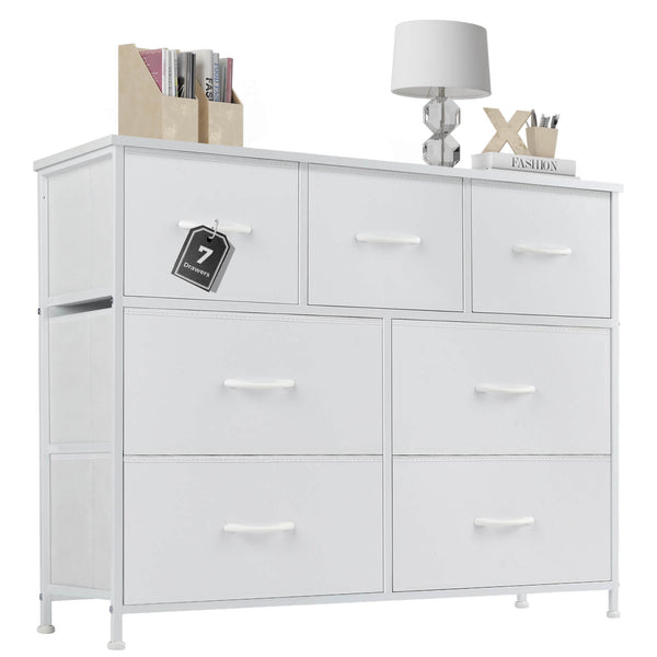 Sweetcrispy Dresser Wooden Top with Storage for Living Room Bedroom