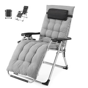 Sweetcrispy Foldable Zero-Gravity Outdoor Lounge Chair for Beach/Patio