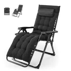 Sweetcrispy Foldable Zero-Gravity Outdoor Lounge Chair for Beach/Patio