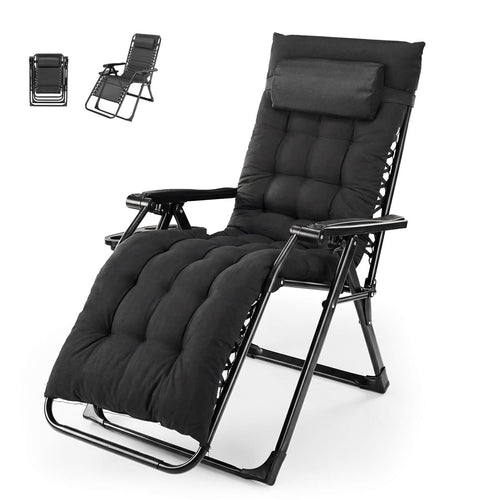 Sweetcrispy Foldable Zero-Gravity Outdoor Lounge Chair for Beach/Patio