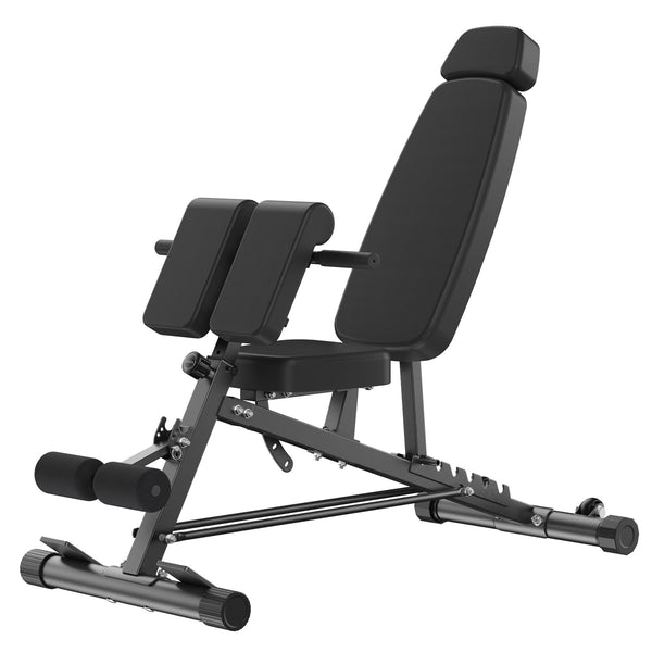 Sweetcrispy Adjustable Weight Bench, Foldable Strength Training Bench with 6 Backrest Positions, Incline Decline Flat Modes, 660 lbs Capacity for Home Gym Workout