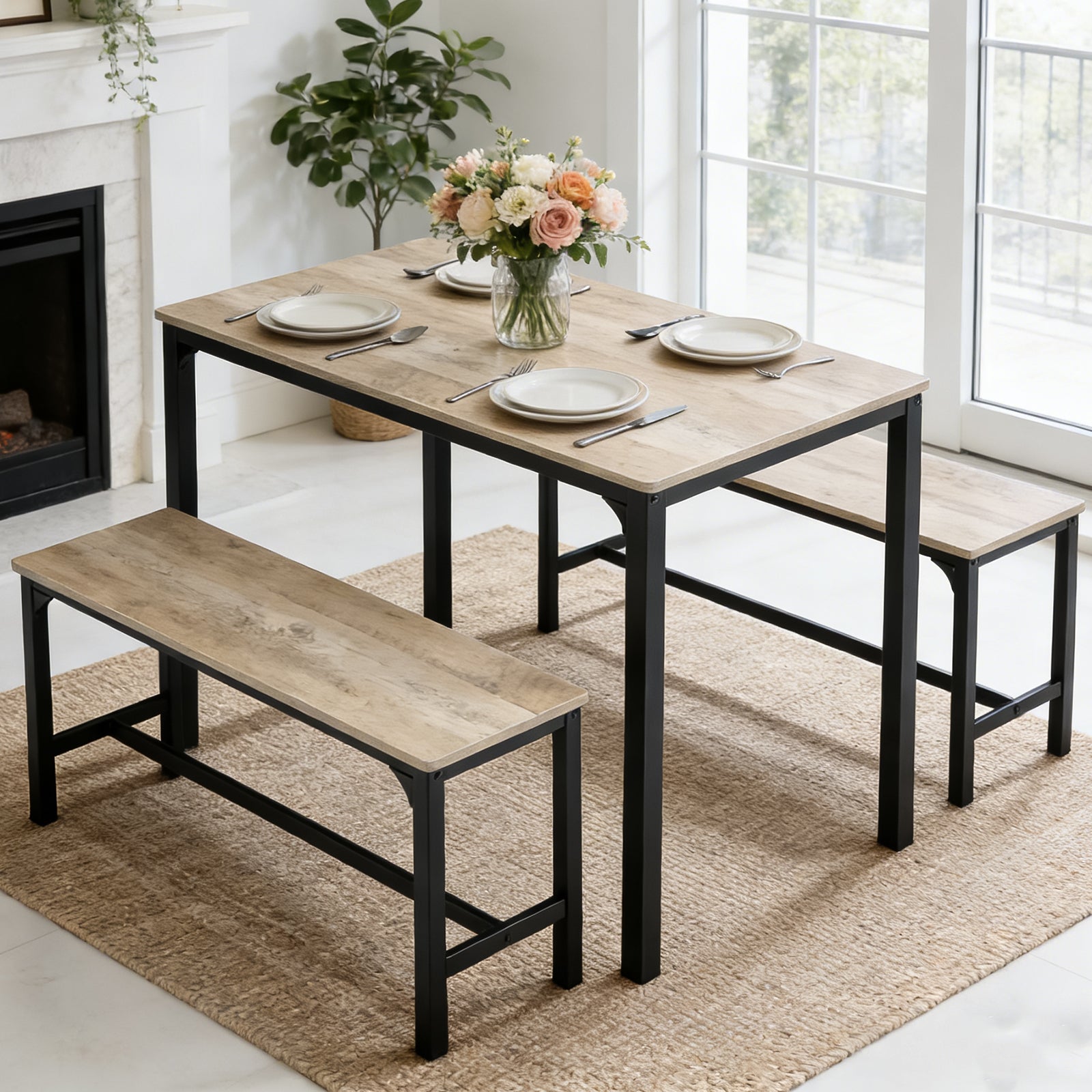 Sweetcrispy 3-Piece / 4-Piece Dining Table Set for Small Spaces, Apartments & Dining Rooms – sweetcrispy