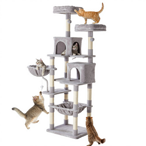 Sweetcrispy 71" Multi-Level Cat Tree, Cat Tower for Indoor Cats