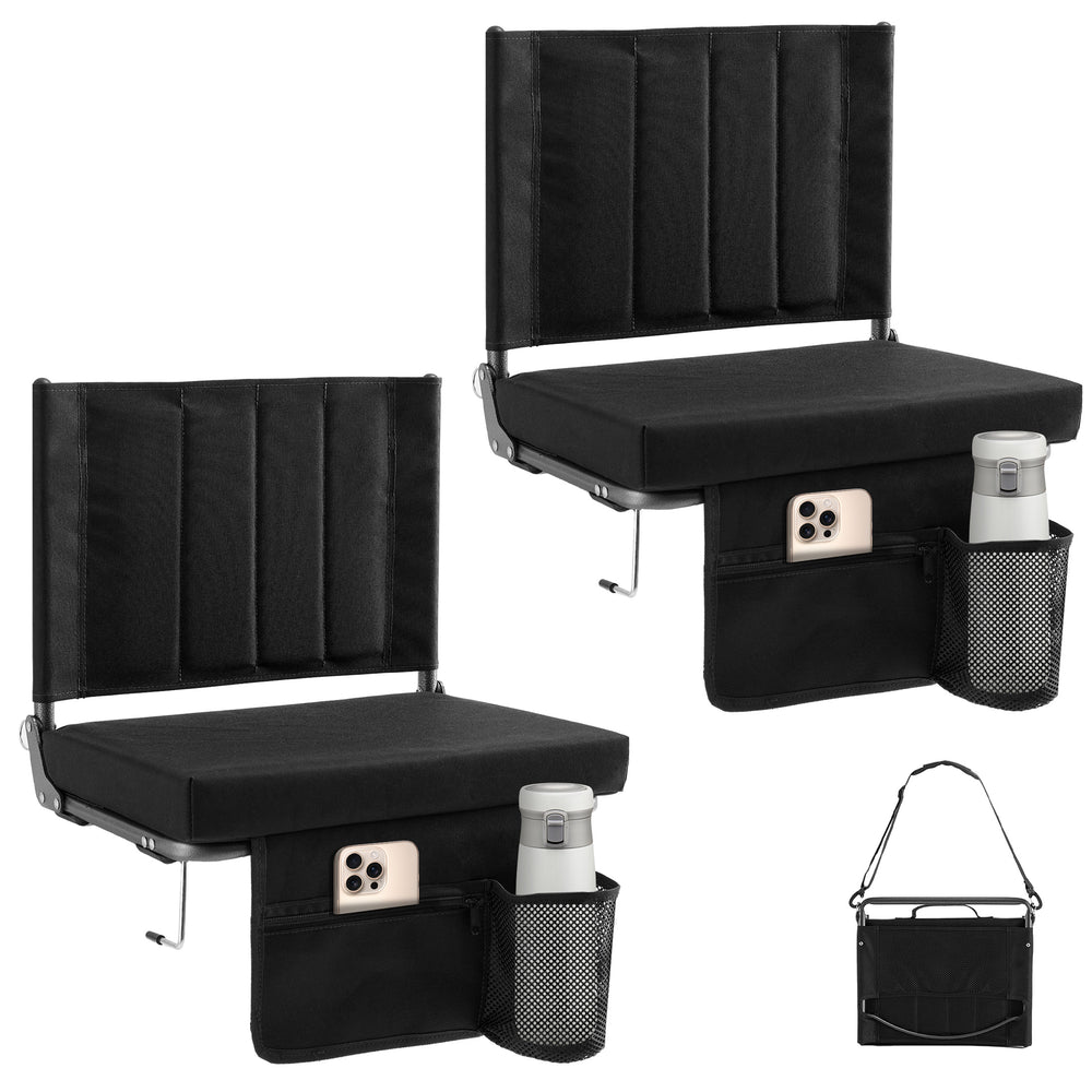 Sweetcrispy Cushioned Stadium Seat with Back Support for Sports Events
