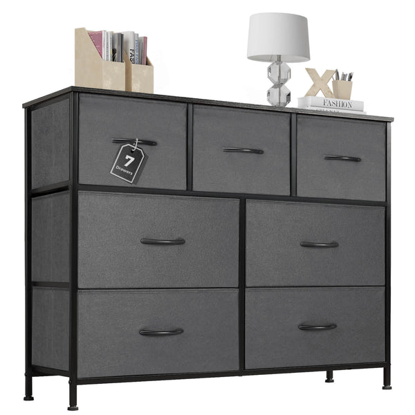 Sweetcrispy Dresser Wooden Top with Storage for Living Room Bedroom