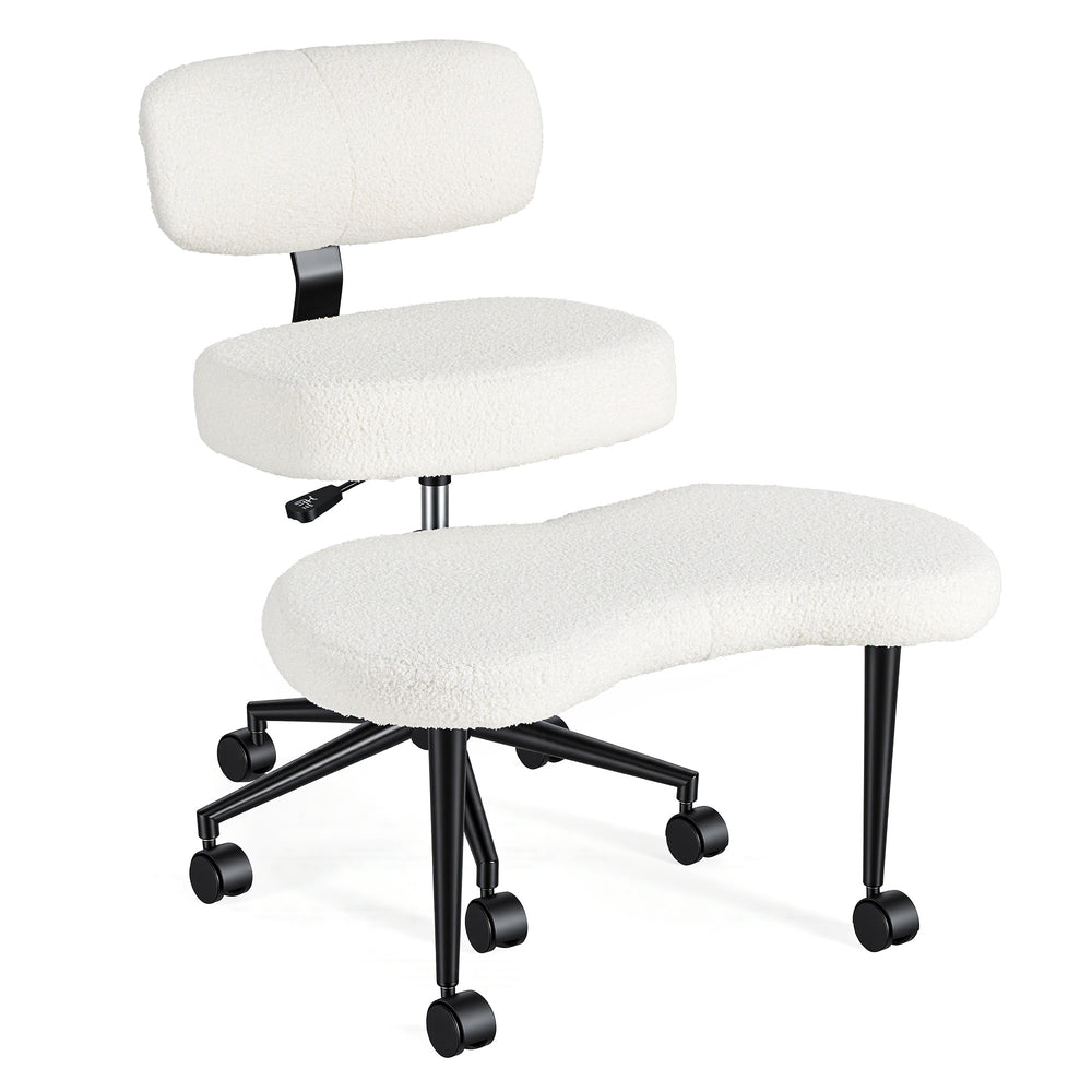 Sweetcrispy Ergonomic Cross-Legged Swivel Chair for Relaxation & Meditation