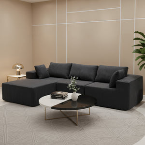 Sweetcrispy 108" Modern Modular Couch Sectional Sofa for Living Room