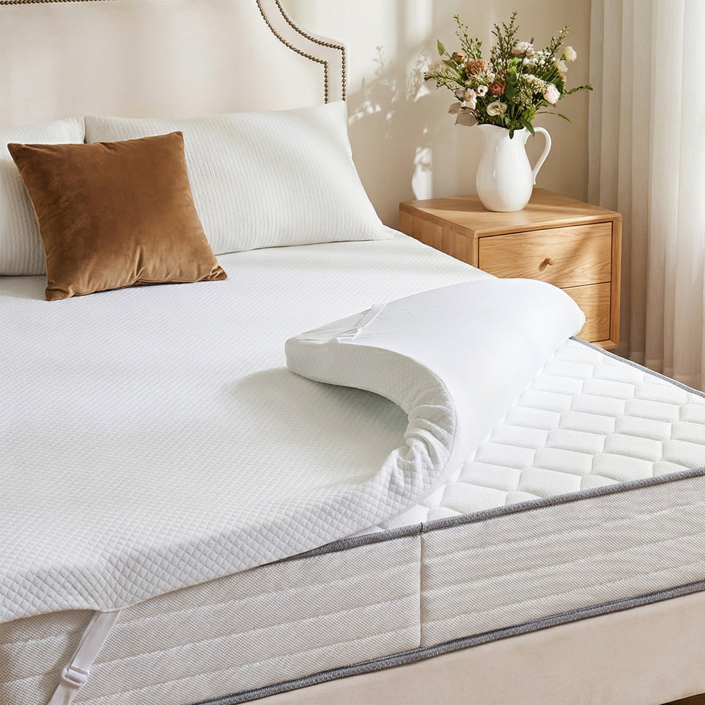 sweetcrispy 3D Breathable Dual-Layer Adjustable Mattress Pad | Cool · Supportive · Easy Care