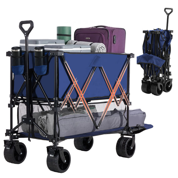Sweetcrispy HaulMaster 400L Folding Wagon Cart for Camping and Outdoor Use