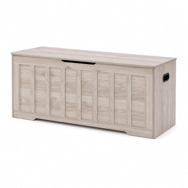 Sweetcrispy Wooden Storage Bench with Soft-Close Lid