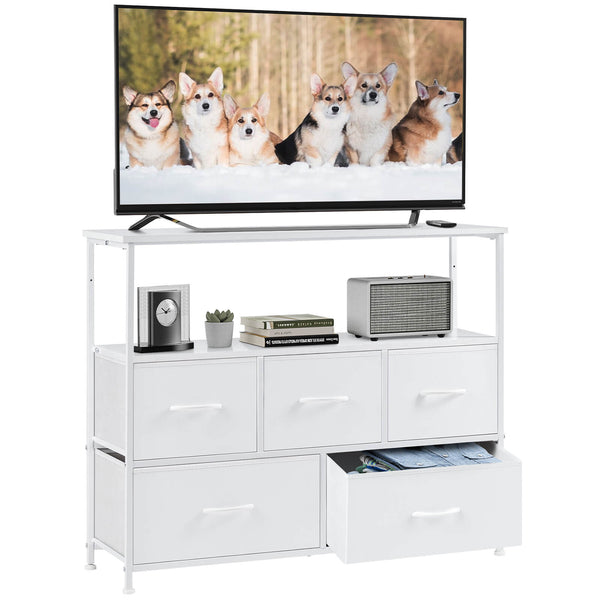 Sweetcrispy Storage Shelf TV Stand for Living Room Bedroom