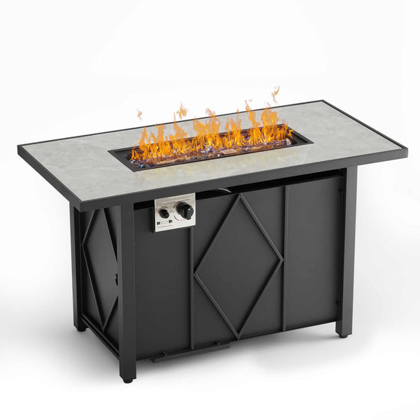 Sweetcrispy 43" Outdoor Fire Pit Table with 50,000 BTU Heater