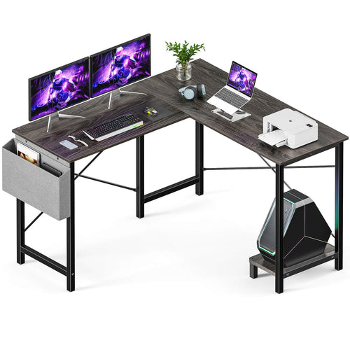 Sweetcrispy Play Table, L-Shape with Stand Side Pocket for Home