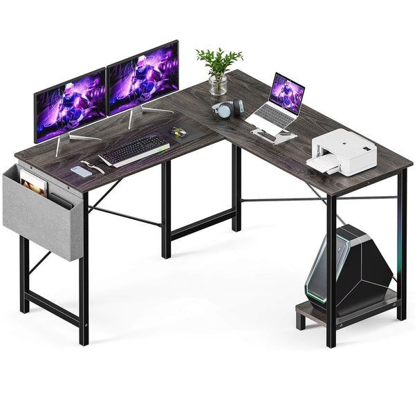 Sweetcrispy Play Table, L-Shape with Stand Side Pocket for Home
