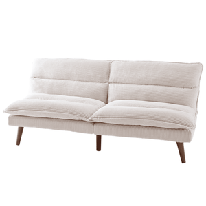 Sweetcrispy Corduroy Convertible Futon Sofa Bed for Living Room & Small Spaces