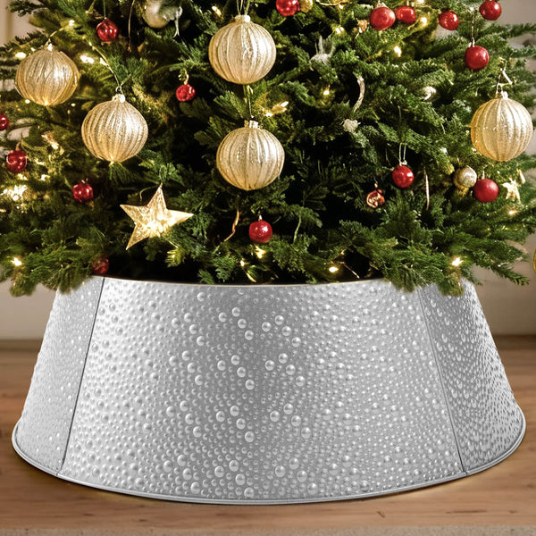 Hand-woven Christmas tree skirt Foldable -Tool-Free-Wrought Iron