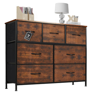 Sweetcrispy Dresser Wooden Top with Storage for Living Room Bedroom