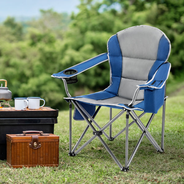 Sweetcrispy Portable Folding Camping Chair with Side Pocket