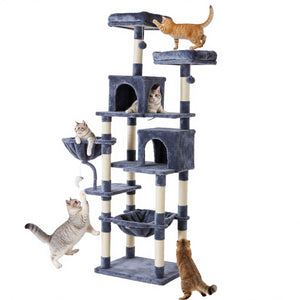 Sweetcrispy 71" Multi-Level Cat Tree, Cat Tower for Indoor Cats