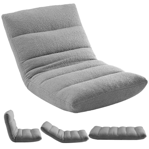 Sweetcrispy Folding Floor Chair with 14 Adjustable Positions, Memory Foam Floor Lounger, 300 lbs Capacity for Gaming, Reading and Meditation