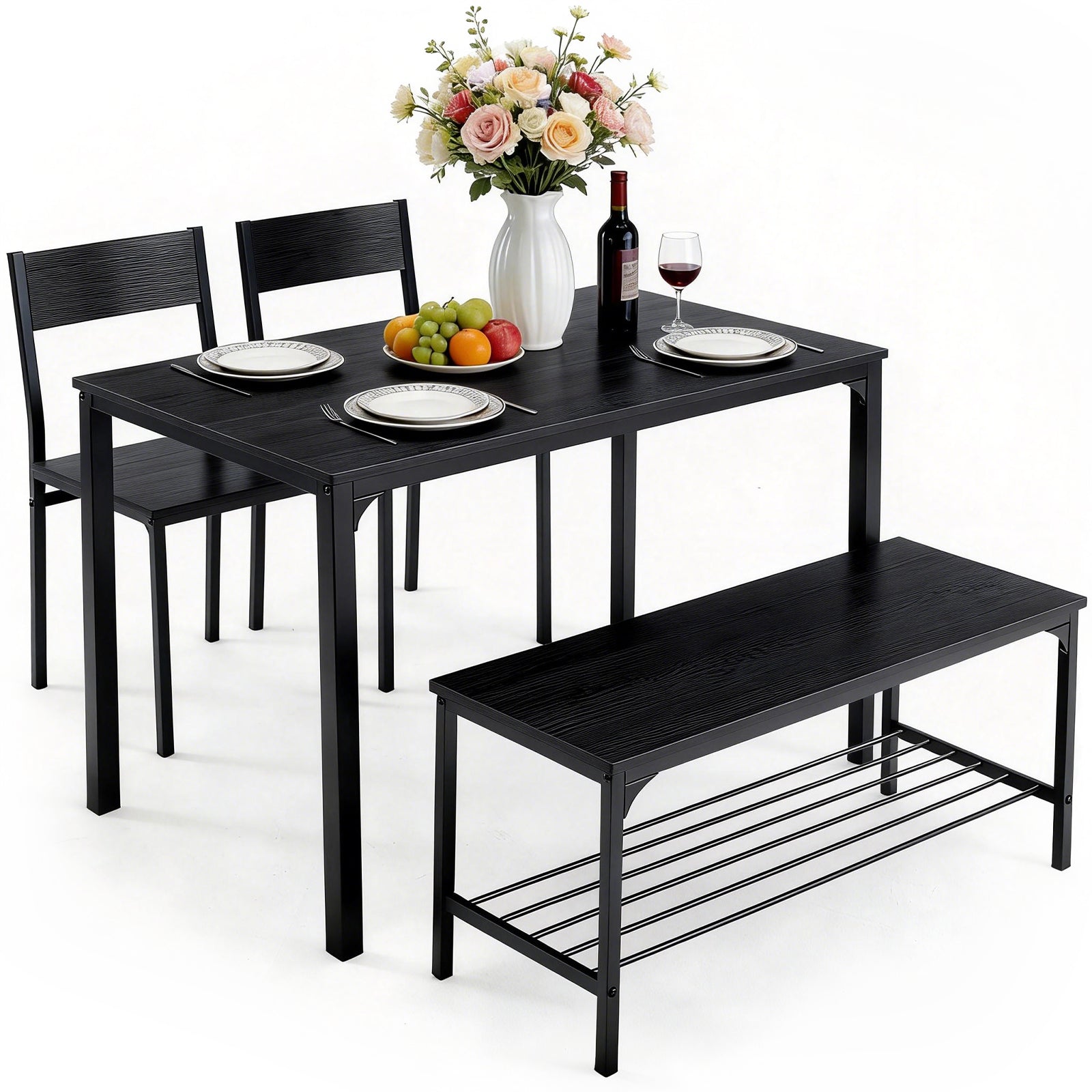 Sweetcrispy 3-Piece / 4-Piece Dining Table Set for Small Spaces, Apartments & Dining Rooms – sweetcrispy