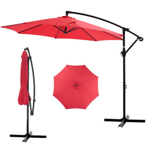 Sweetcrispy 10ft Cantilever Patio Umbrella for Garden, Backyard, Poolside