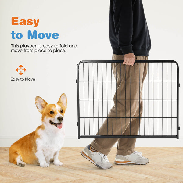 Sweetcrispy Dog Fence Collapsible for Garden Patio