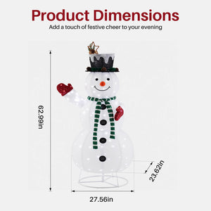 Sweetcrispy Lighted Snowman Outdoor Christmas Decoration