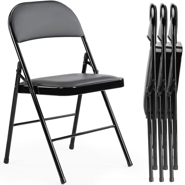 Sweetcrispy Leather Folding Chair for Events and Home Use