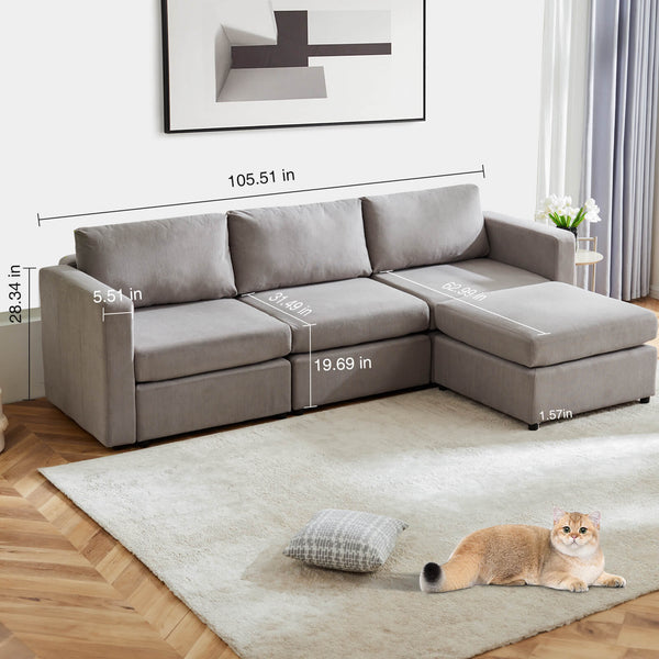 Sweetcrispy Convertible Combo Sofa Bed for Living Room