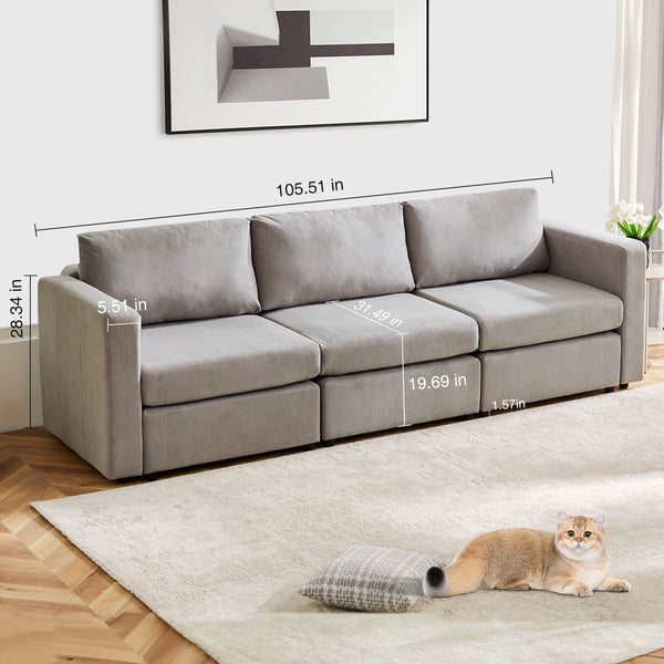Sweetcrispy Convertible Combo Sofa Bed for Living Room