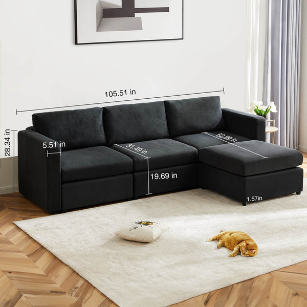 Sweetcrispy Convertible Combo Sofa Bed for Living Room