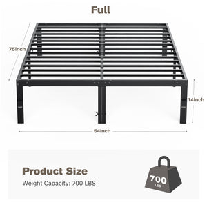 Sweetcrispy Heavy Duty Metal Bed Frame with Under-Bed Storage for Bedroom