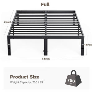 Sweetcrispy Heavy Duty Metal Bed Frame for Bedroom