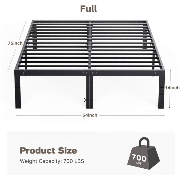 Sweetcrispy Heavy Duty Metal Bed Frame for Bedroom